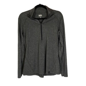 REI 1/4 zip up top, gray, size XL